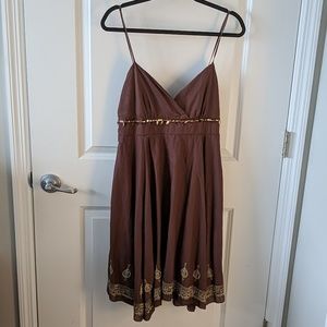 Brown & Gold Boho dress